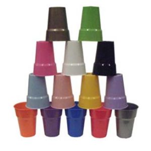 285ml Disposable Plastic Cups - Assorted Colours-0