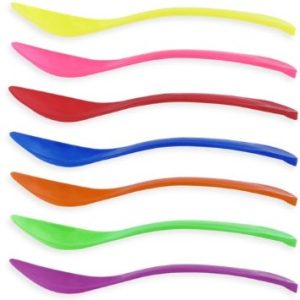 Plastic Spoons 25pk - Assorted Colours-0