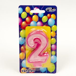 Number Candles 0-9 Blue, Pink & Gold-0