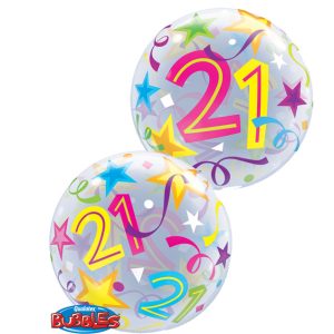 21 Brilliant Stars 22" Bubble Balloon-0