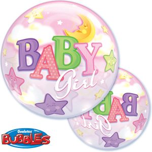 Baby Girl 22" Bubble Balloon-0