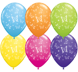 Butterflies 11"/28cm Printed Helium Latex Balloon -0