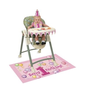 1st Birthday Girl's Highchair Decoration Kit-0