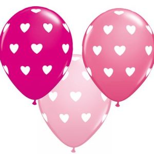 Big Hearts Pinks 16"/40cm Printed Balloon -0