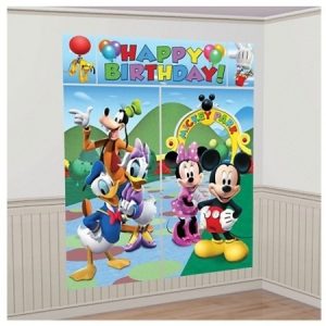 Mickey Mouse ClubHouse Giant Happy Birthday Scene Setter Wall Decorating Kit -0