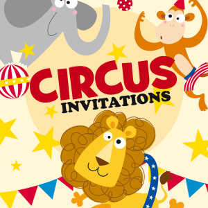 Circus Animals Birthday Invitation Pad 20 Sheets-0