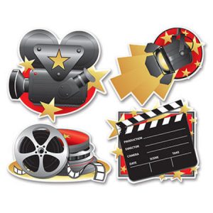 Movie Set Cutouts Pack of 4-0