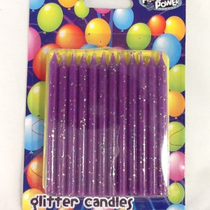 Purple Glitter Candles x 24-0