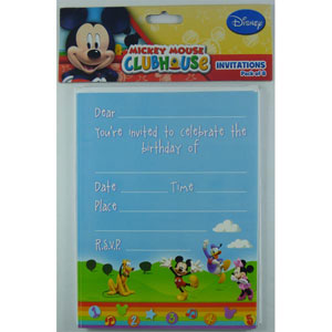 Mickey Mouse Clubhouse Invites 8pk-0