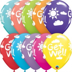 Get Well Sunshine 11"/28cm Printed Balloons-0