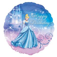 Cinderella Happy Birthday Licensed 18" foil-0