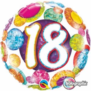 18th Big Dots & Glitz 18" foil balloon-0