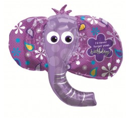 Elephant Birthday 42" Shape Foil-0