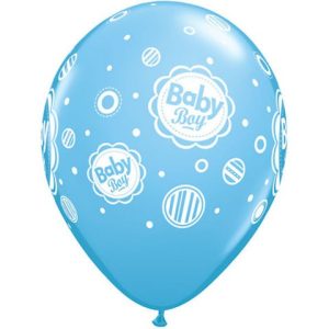 Baby Boy Dots 11"/28cm Printed Helium Balloon -0