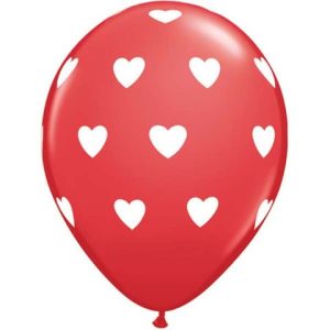 Big Hearts Red 16"/40cm Printed Balloon -0