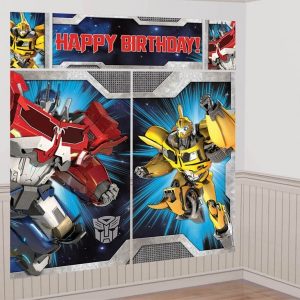 Transformers Giant Happy Birthday Scene Setter Decorating Kit -0