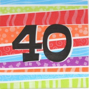 40th birthday printed 2ply napkin P25-0