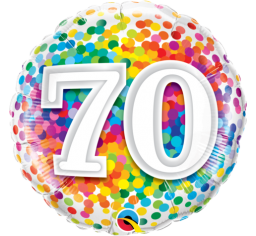 70 Rainbow Confetti 18" Foil balloon-0