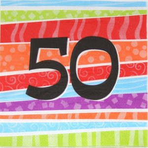 50th birthday printed 2ply napkin P25-0