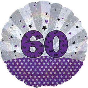 60th Birthday Dazzeloon 18" Foil balloon-0