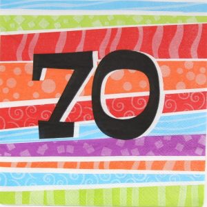 70th birthday printed 2ply napkin P25-0