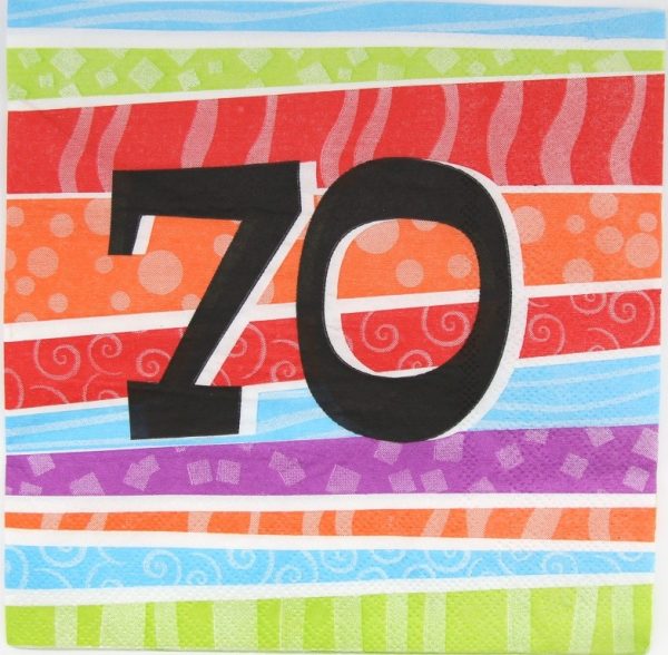 70th birthday printed 2ply napkin P25-0