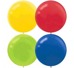 24"/60cm solid colour round balloons-0