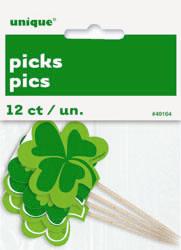 Shamrock Decal Picks 9cm 8 pack-0