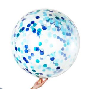 Jumbo Confetti Balloons with Blue Confetti-0