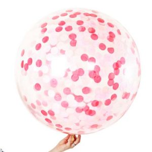 Jumbo Confetti Balloons with Pink Confetti-0