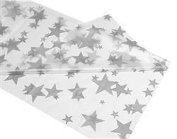 Tablecover Rectangle Clear with Silver Stars-0