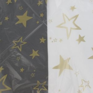 Tablecover Rectangle Clear with Gold Stars-0