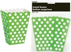 Treat Boxes Lime Polka Dots 8pk-0