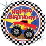 Monster Truck Happy Birthday 18" Foil Balloon-0