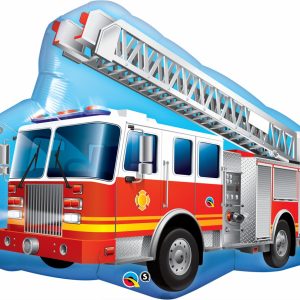 Fire Truck 36" Shape Foil Balloon-0