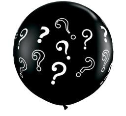 Gender Reveal Question Marks Giant 3ft/90cm Printed Balloon-0