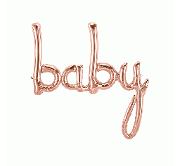 Baby script rose gold 46" DIY Kit-0