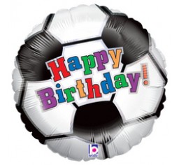 Soccer Ball Birthday 18" Foil balloon-0