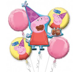 Peppa Pig Balloon Bouquet Kit-0