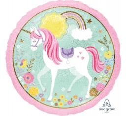 Magical Unicorn Holographic 18" Foil Balloon-0