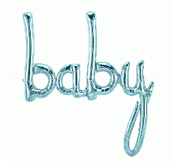 Baby script pastel blue 46" DIY Kit-0