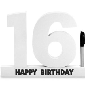 Birthday Sign Numbers - Signature Blocks - 16,18,21,30,40,50 & 60-0