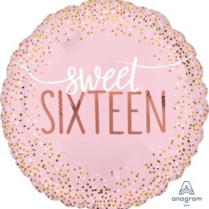 16th Blush Birthday Pink Anagram Foil 18"-0