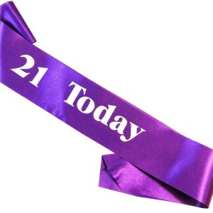 21st Birthday Sash Purple-0