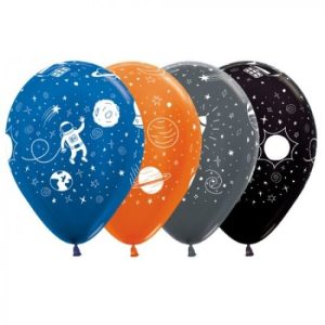 Metallic Outer Space 11"/28cm Printed Balloons-0