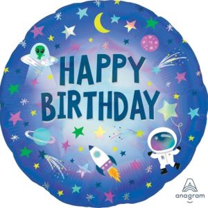 Happy Birthday Outer Space 18" Foil-0